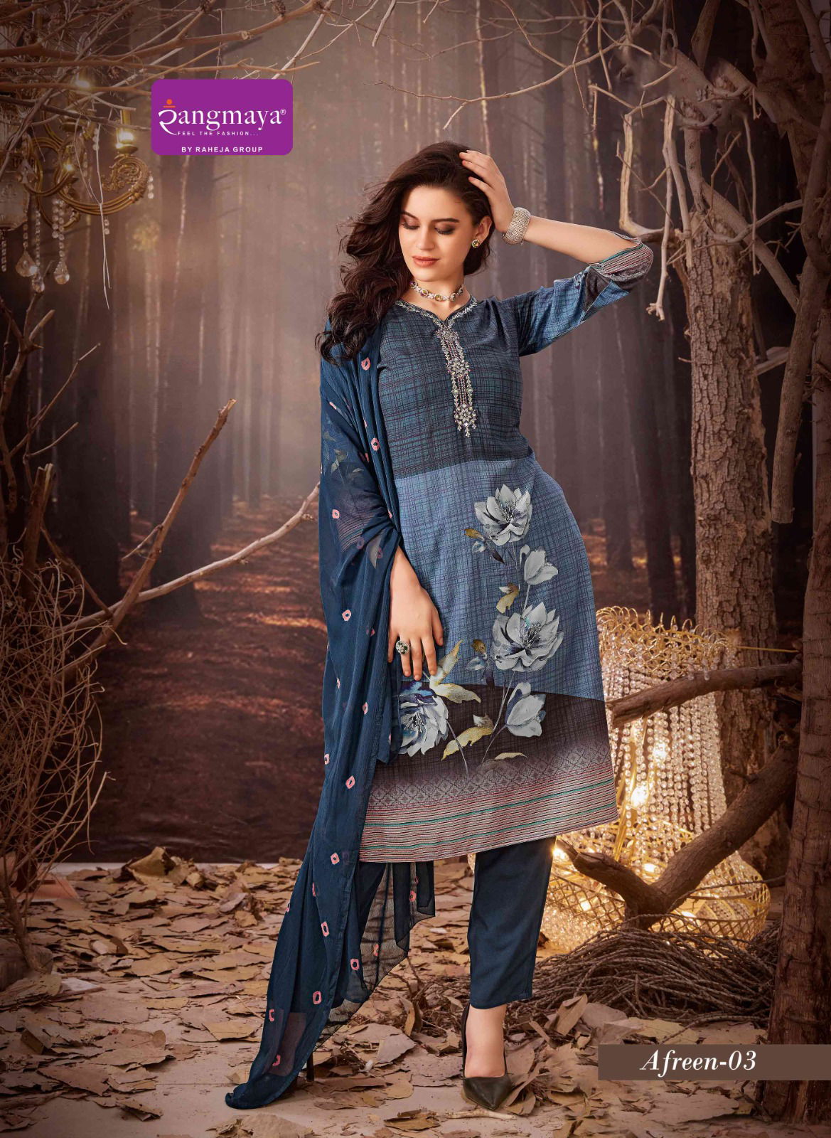Afreen By Rangmaya Rayon Printed Kurti With Bottom Dupatta Orders In India